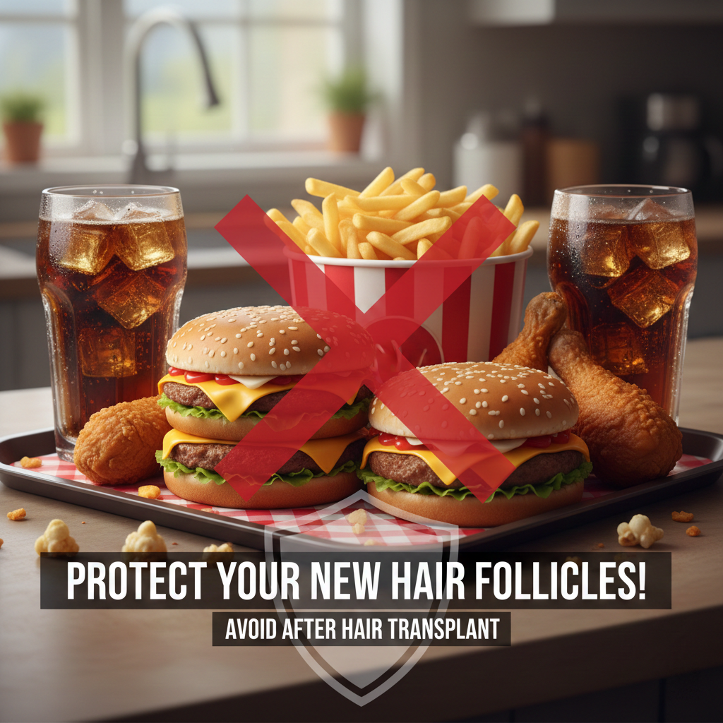 الأغذية الواجب تجنبها بعد زراعة الشعر