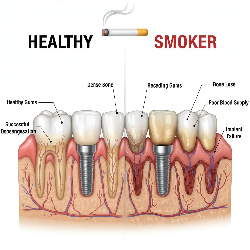 زراعة الأسنان للحالات الصعبة (مدخنين – السكري – العظم ضعيف)