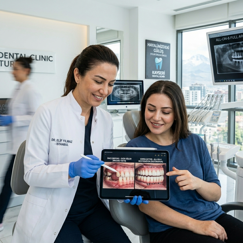 زراعة فك كامل All-on-6 في تركيا