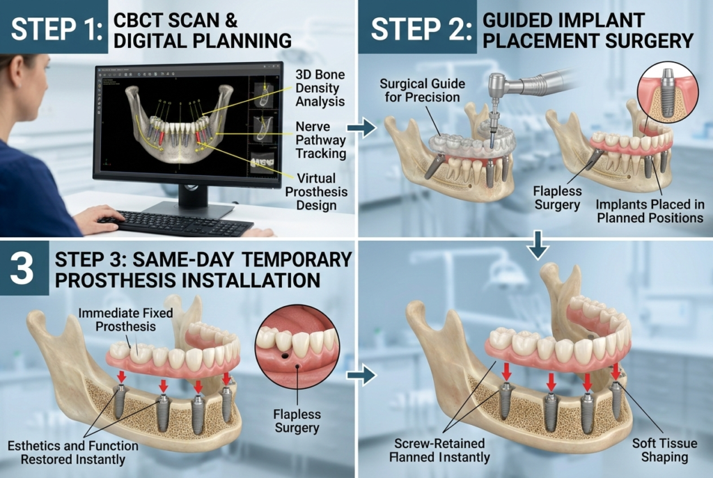 زراعة الأسنان بتقنية All-on-4