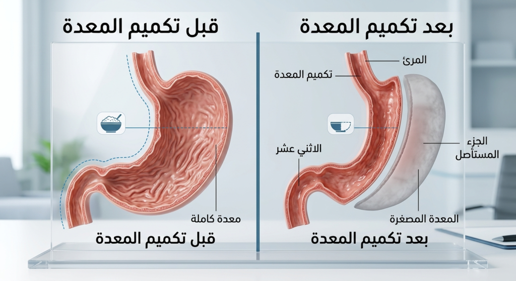 نزول الوزن بعد تكميم المعدة